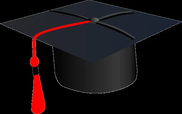 Red Grad Cap clip art - vector clip art online, royalty free ...