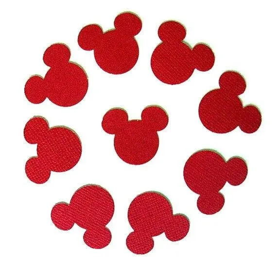 Red Mickey Mouse head die cut 50 pieces you by TheCraftingPlace