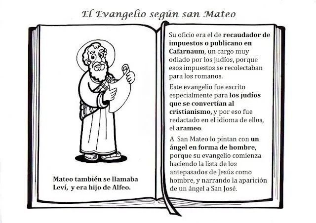 La Catequesis: Conocemos y coloreamos a los Cuatro Evangelistas