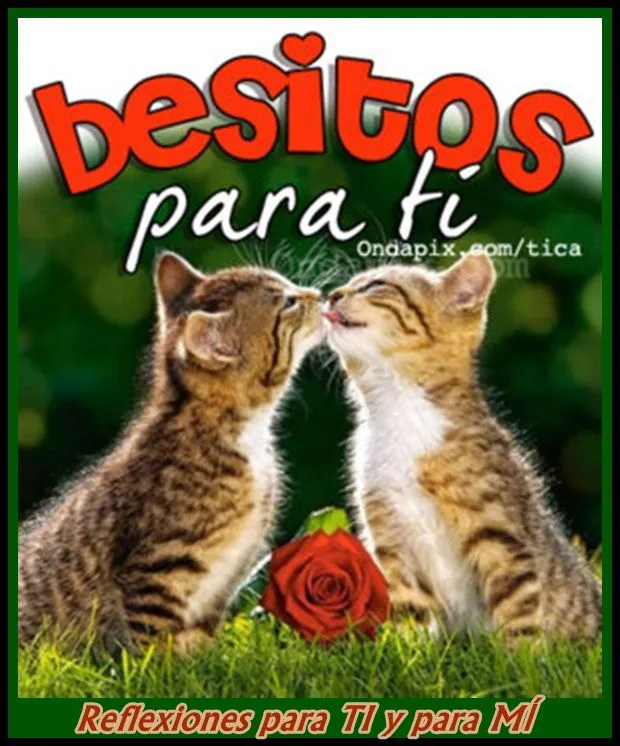 Reflexiones para TI y para MÍ: * Besitos para ti