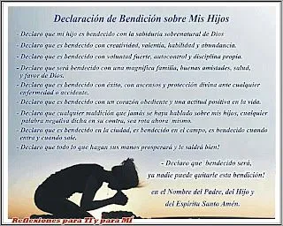 Reflexiones para TI y para MÍ: * Declaración de Bendición sobre ...