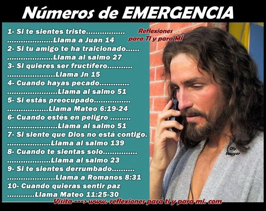 Reflexiones para TI y para MÍ: * NÚMEROS DE EMERGENCIA