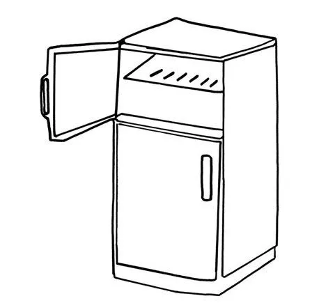 Refrigerador dibujo para colorear - Imagui