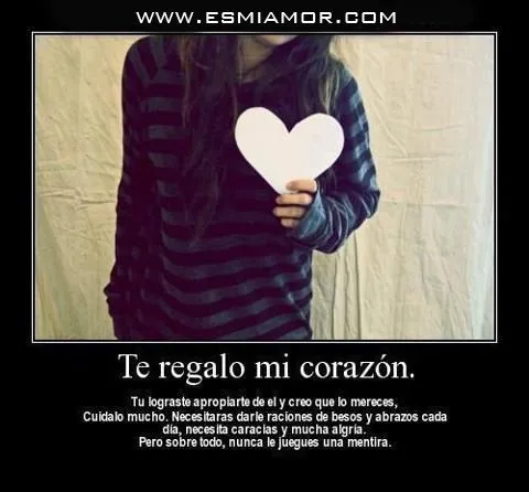 EsMiAmor - Imagenes de Amor para Facebook: Te Regalo Mi Corazón