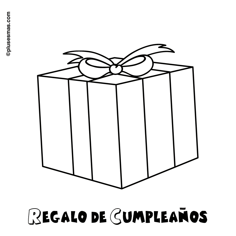 Regalo de cumpleaños para colorear