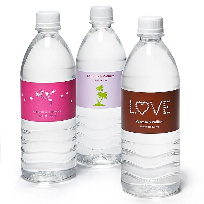 Regalos De Boda - Botellas De Agua Personalizadas #1182009 - Weddbook