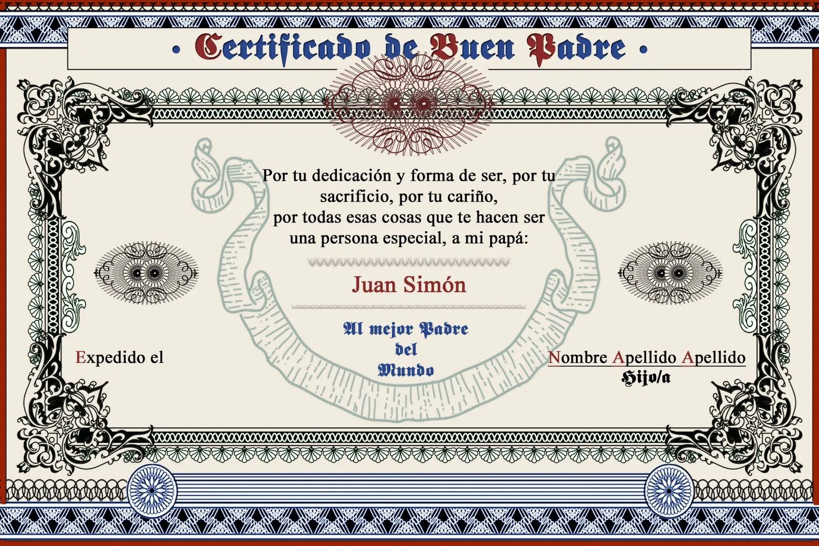 REGALOS CON TU FOTO: DIPLOMAS DIA DEL PADRE