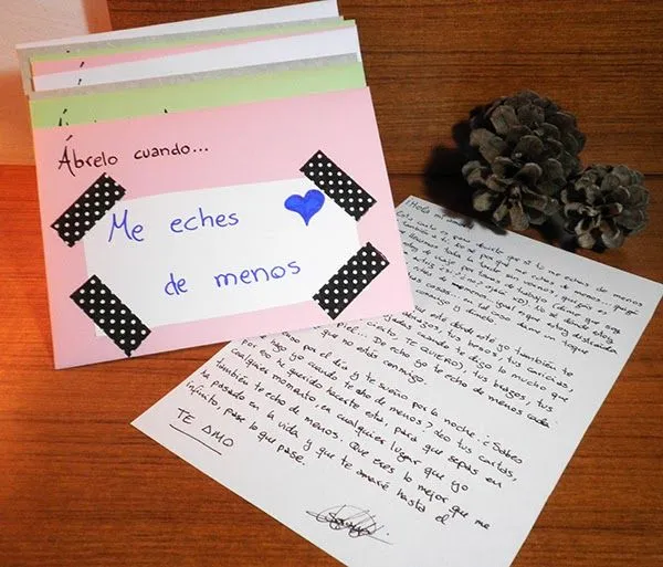 Regalos manuales de amor: Cartas "ábrela cuando..."
