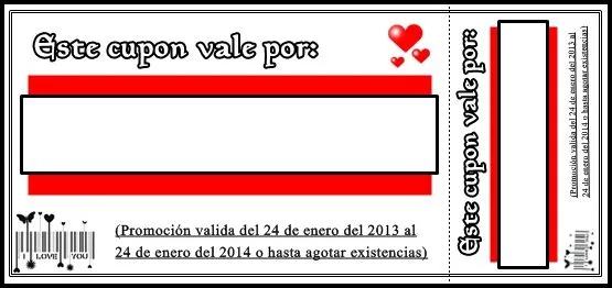 Regalos manuales de amor: Imprimibles: Vales / Cupones de amor ...