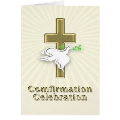 Invitación de la confirmación con una cruz de oro tarjeta | Zazzle