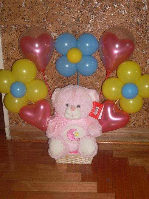 Regalos con peluches y globos - Imagui