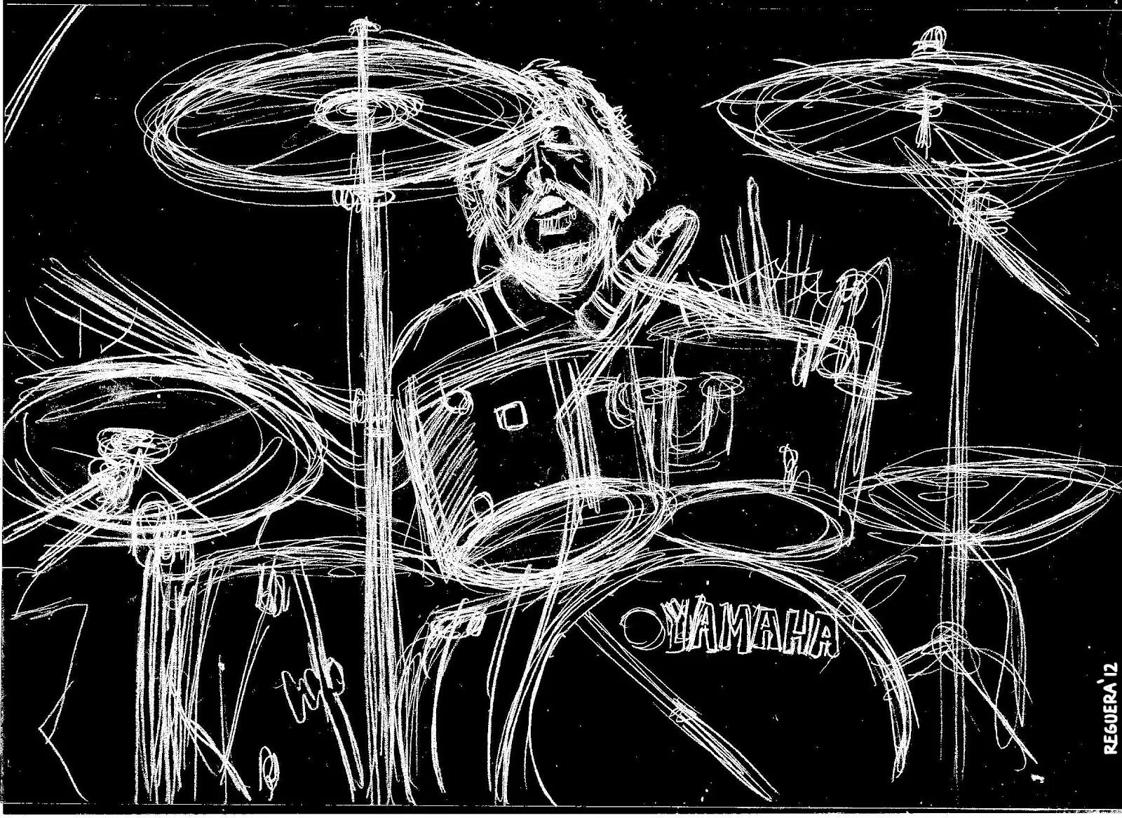 REGE - CARTOON - HUMOR GRAFICO: BOCETO DEL BATERISTA DE CREEDENCE