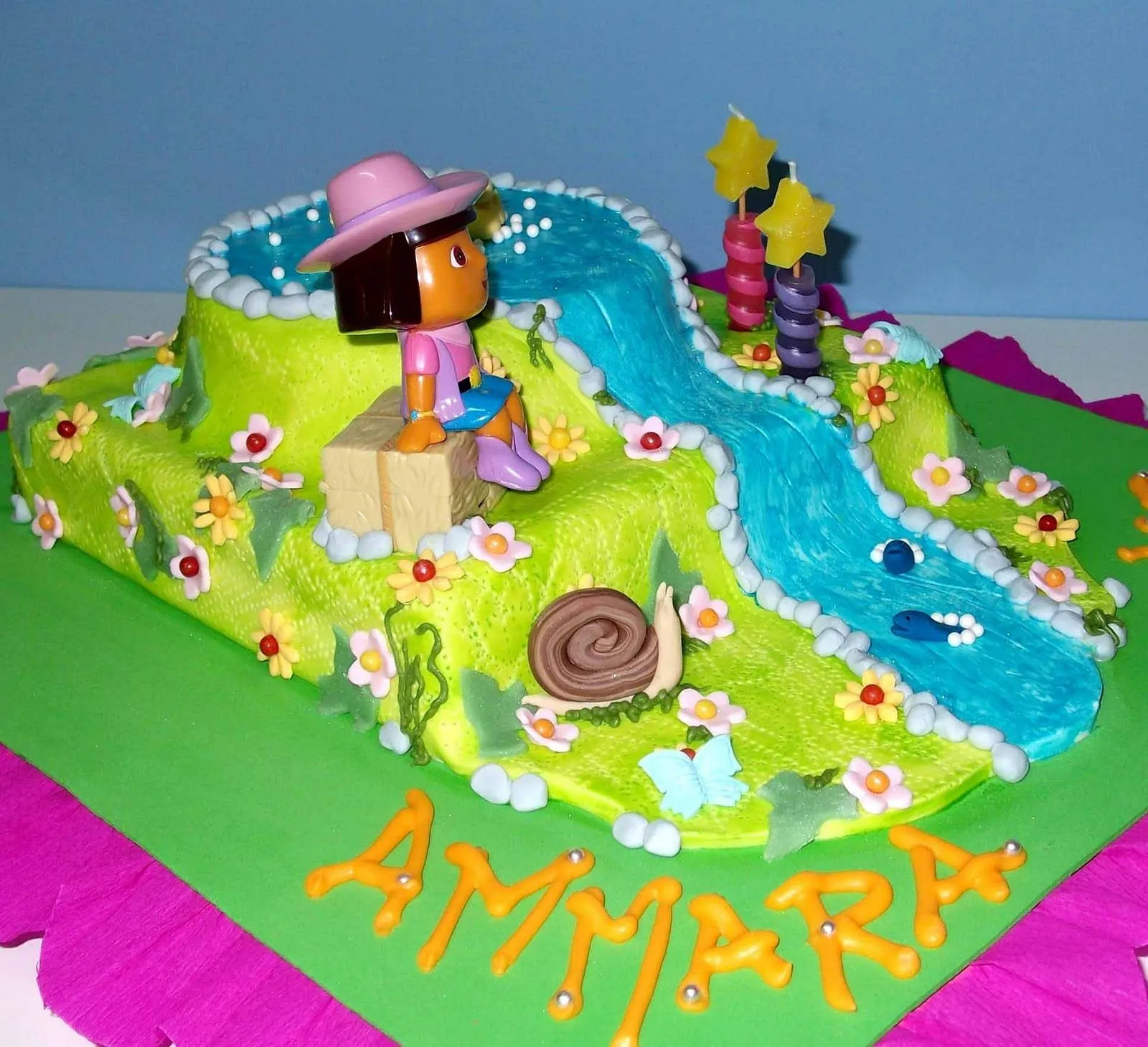 REGINA - TARTAS CON ARTE: Tarta Dora exploradora para Ammara.