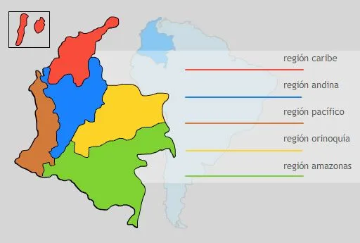 Regiones- Geografía - Información General - Colombia Info - Colombia.