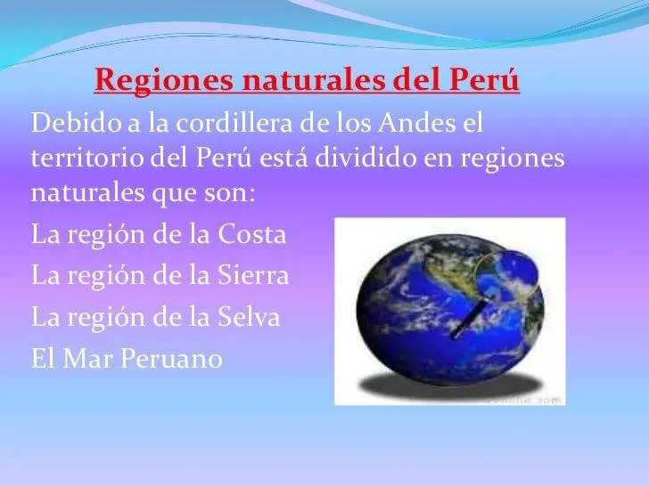 Las regiones naturales del perú