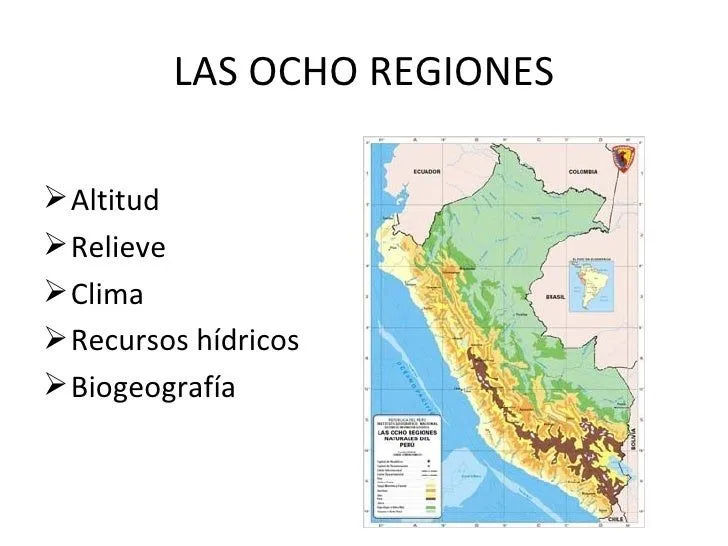 LAS OCHO REGIONES DEL PERU