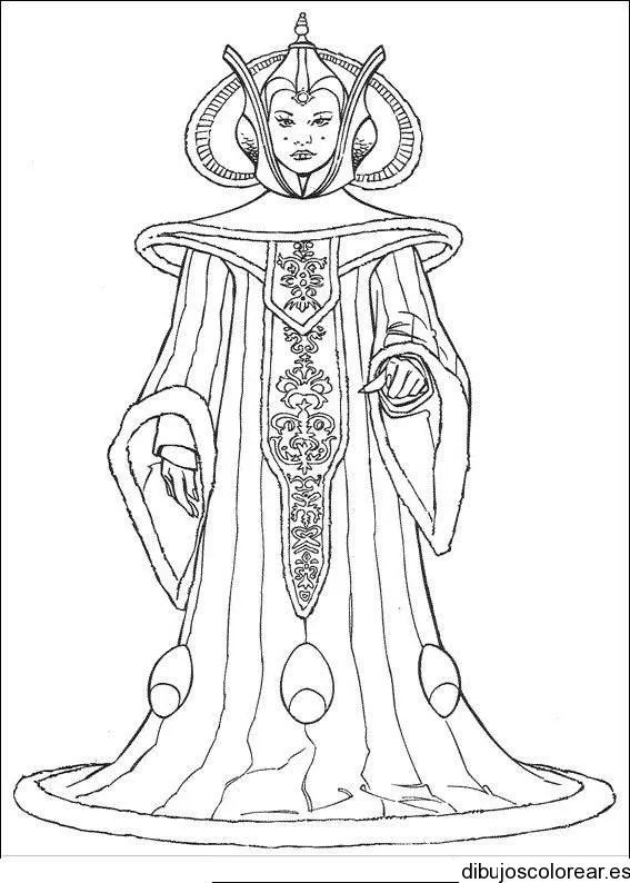 Dibujo de la reina Amidala | Dibujos para Colorear