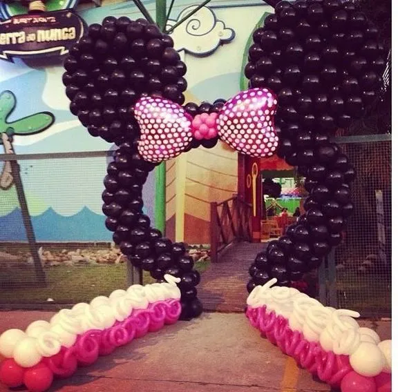 Arco de globos minnie mouse | balões - bexigas | Pinterest