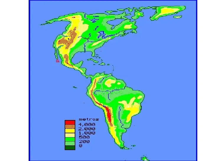 El relieve de america