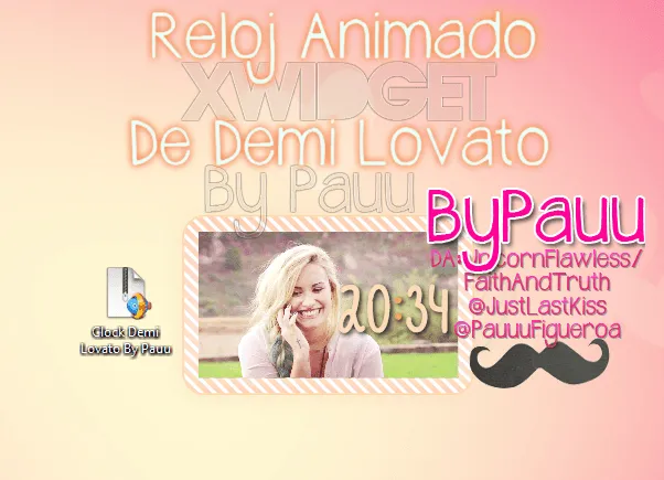 Reloj Animado Demi Lovato ll XWidget by ~unicornflawless on deviantART