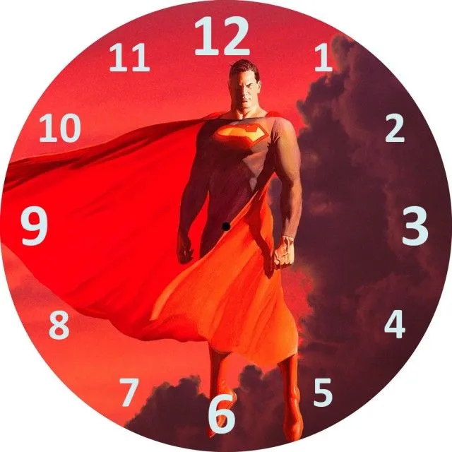 Cómo hacer un reloj en la pared de Superman. – Dibujos para relojes