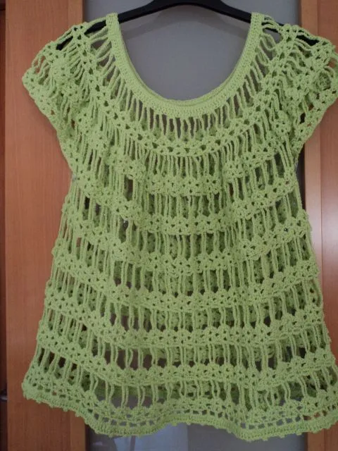 remeras tejidas al crochet caladas patrones - Buscar con Google ...