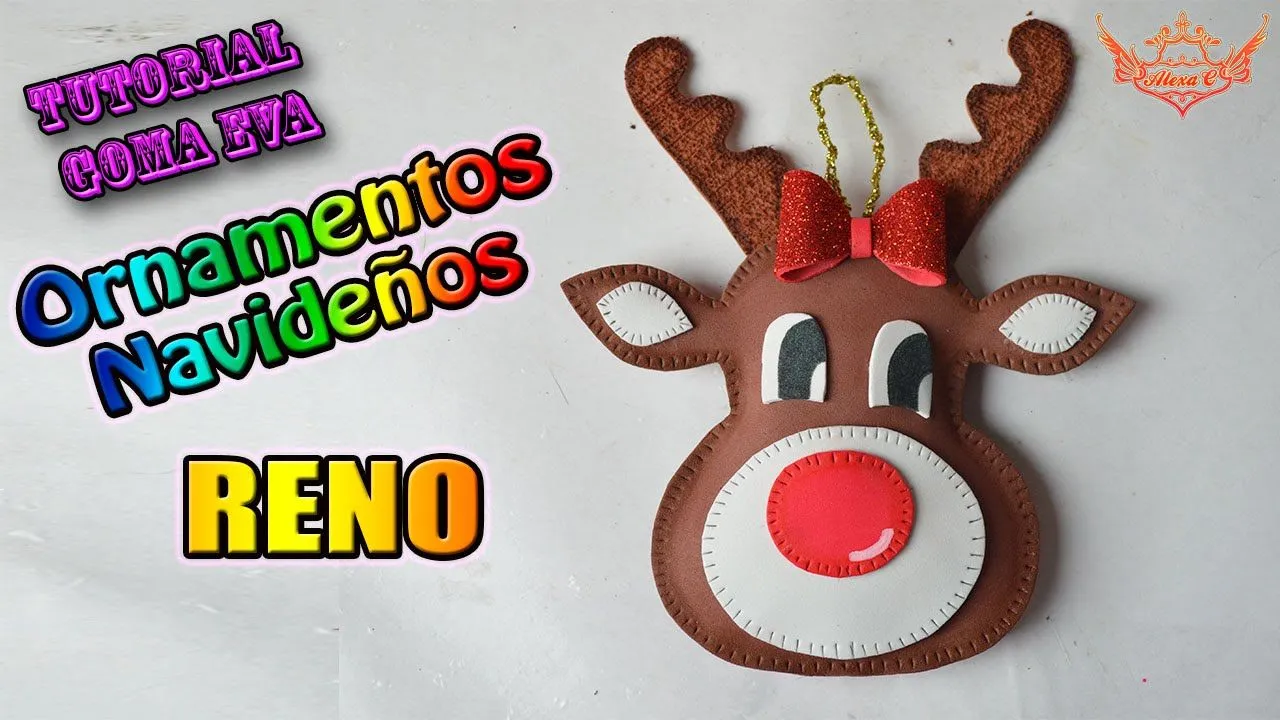 Reno de goma eva para Navidad - Manualidades en Goma Eva y Foami