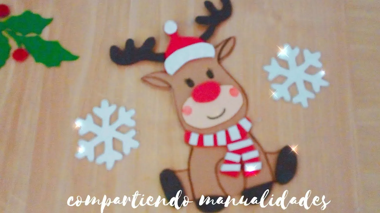 Reno navideño en foami - YouTube