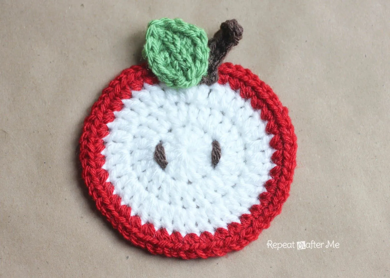 Repeat Crafter Me: Crochet Fruit Coasters Pattern