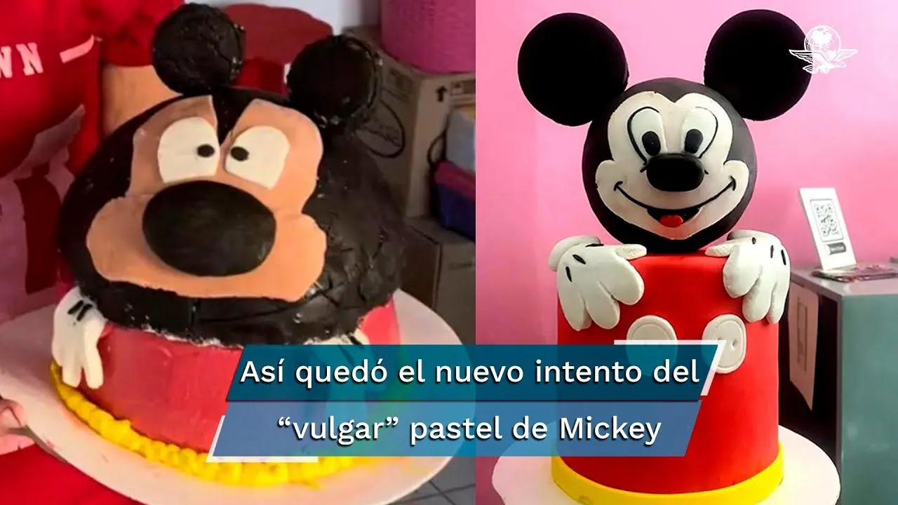 Repostera del “horrible” pastel de Mickey Mouse lo vuelve a intentar; este es el resultado - YouTube