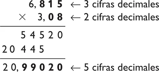 Restas con punto decimal - Imagui