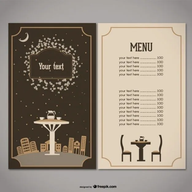 Restaurant menu vector Vector | Free Download