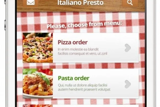 Restaurante de diseño web para móviles italiano | Descargar PSD gratis