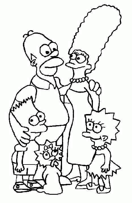 La familia Simpson al completo