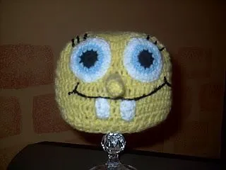  ... este fue el resultado gorrito de bebe con la cara de bob esponja