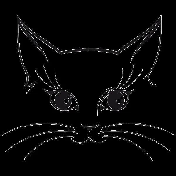 Resultado de imagen para caras de gato para imprimir | Cat outline,  Drawings, Cat art