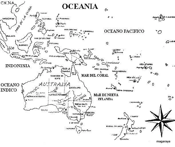 Resultado de imagen para mapa de oceania con nombres y divisiones para |  Mapa de oceania, Oceanía, Enseñanza de la geografía