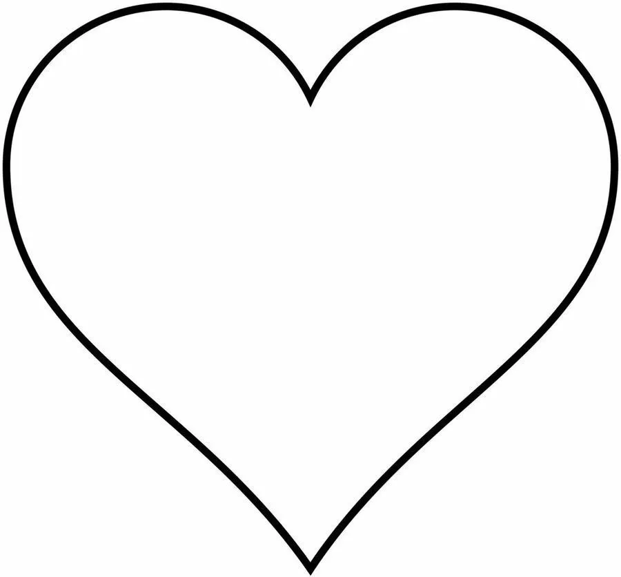 Resultado de imagen para moldes de corazones | Molde de corazon, Corazones  para imprimir, Corazones