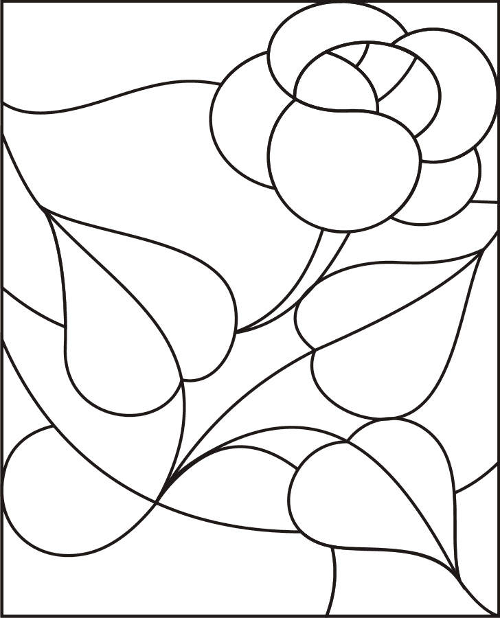 Resultado de imagen para plantillas para falso vitral | Vitrais de flores,  Padrões de mosaico, Arte vitral