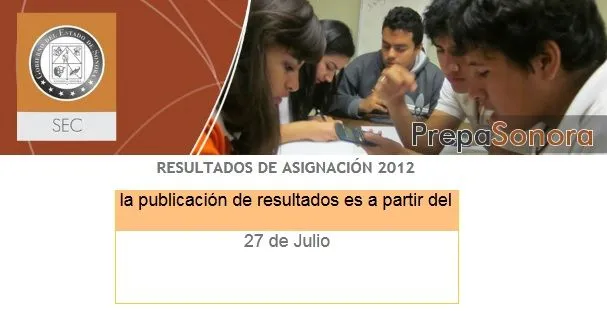 Resultados: Examen de Admsión: julio 2012