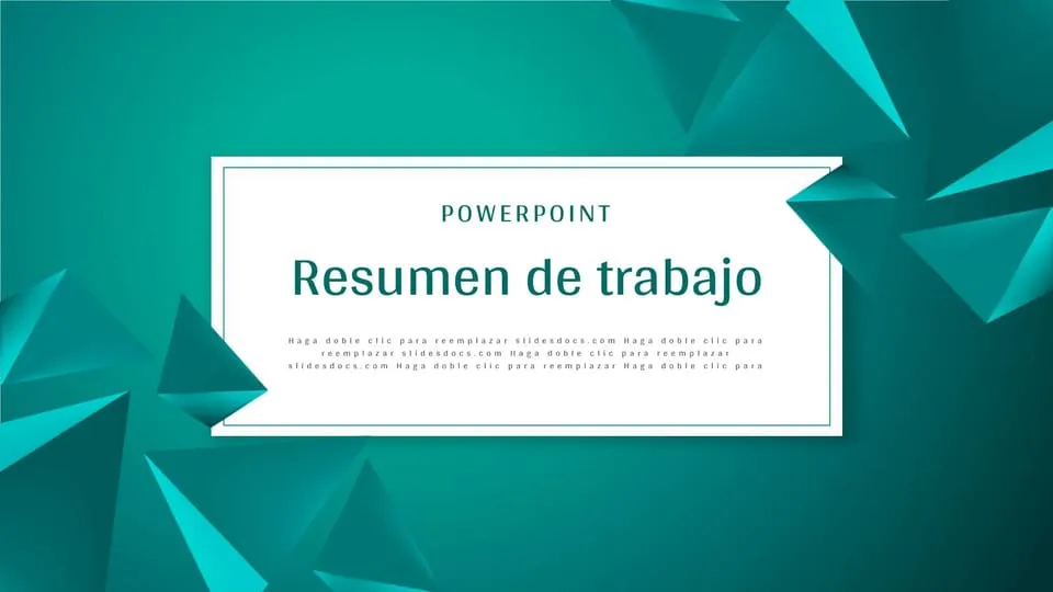 Resumen De Trabajo Tridimensional Simple Presentación | Plantilla para  PowerPoint y Presentaciones de Google - Slidesdocs