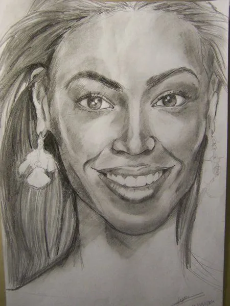 Retrato de Beyoncé a lápiz | Nuevas Promesas