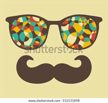 Retro Sunglasses With Reflection For Hipster. Vector Illustration ...