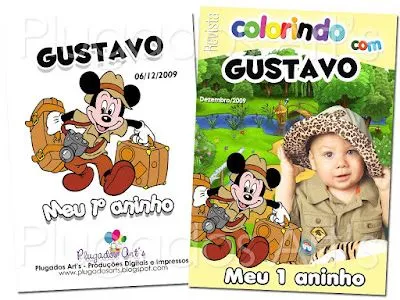 Revista Colorindo com - Mickey Safari /lembrancinha ~ Plugados ...