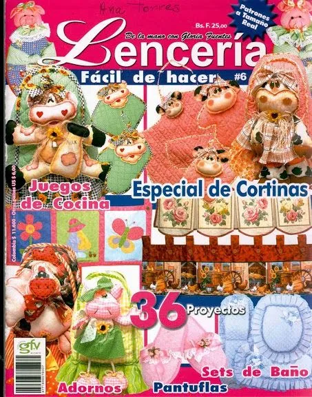 Revistas de manualidades Gratis: Revista Lencería para el hogar gratis