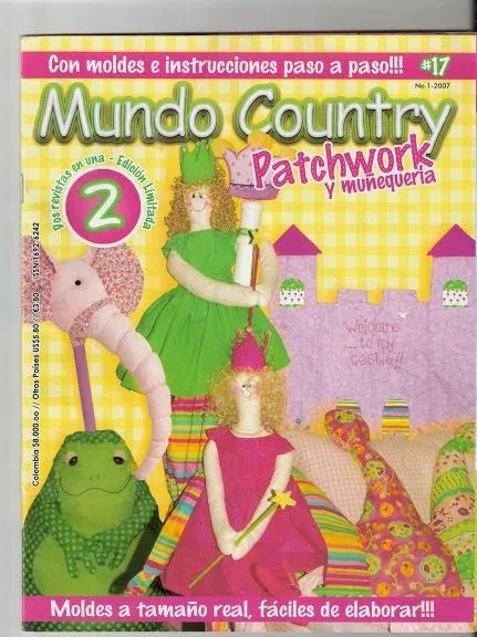 Revistas de manualidades Gratis: Revista Mundo Country Patchwork