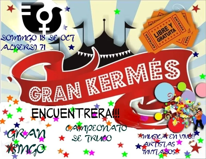 la revolucion viene oliendo a jazmin: gran kermes encuentreraa