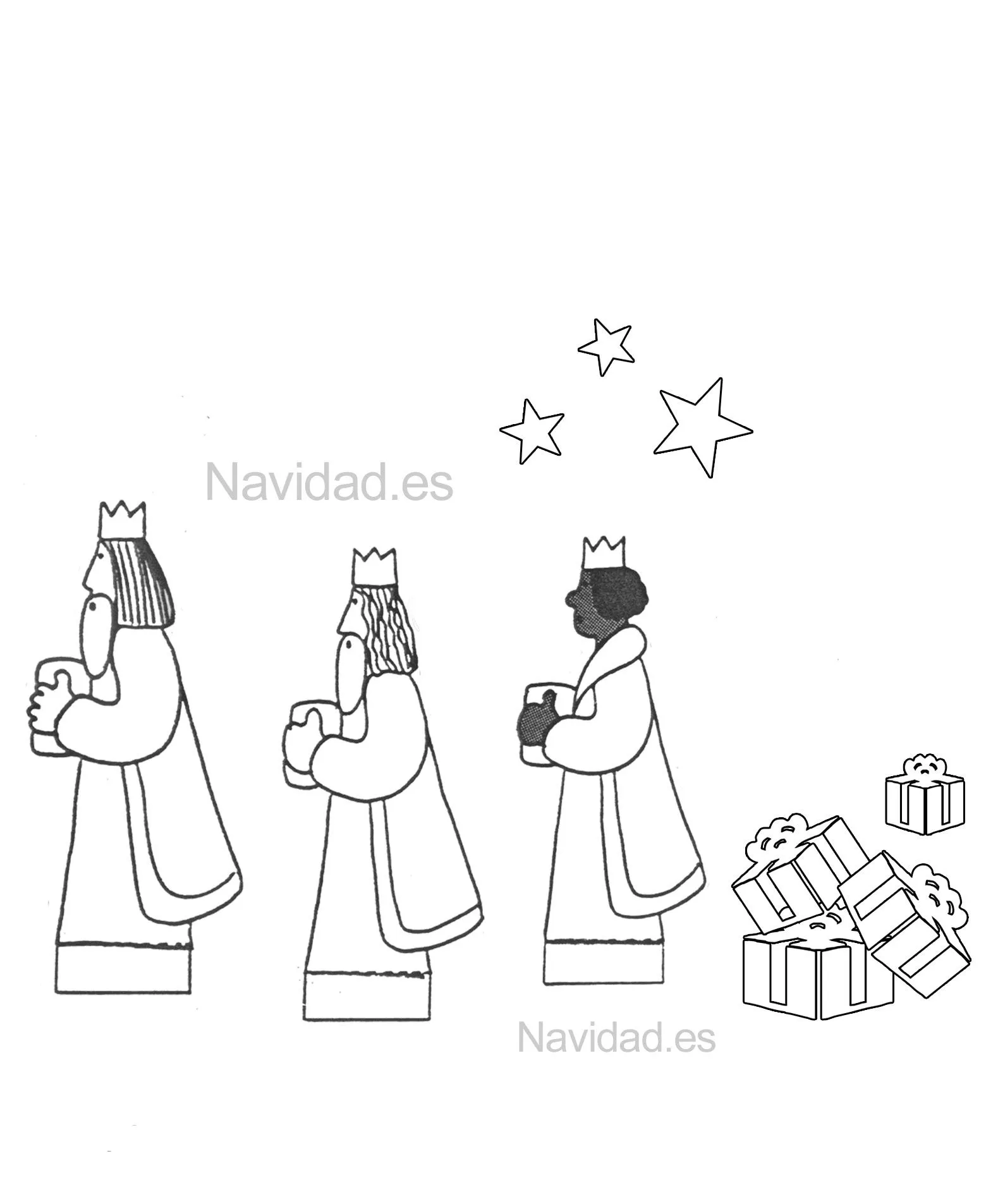 Reyes Magos para colorear y recortar en Navidad, Feliz Navidad 2011 ...