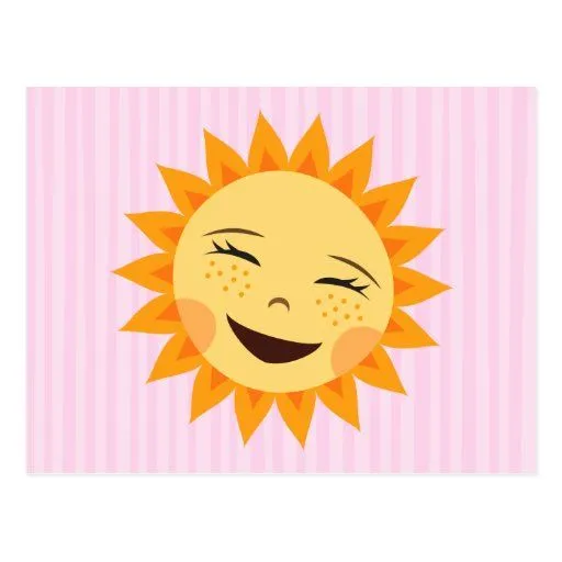 Riendo, postal linda del dibujo animado del sol fe de Zazzle.