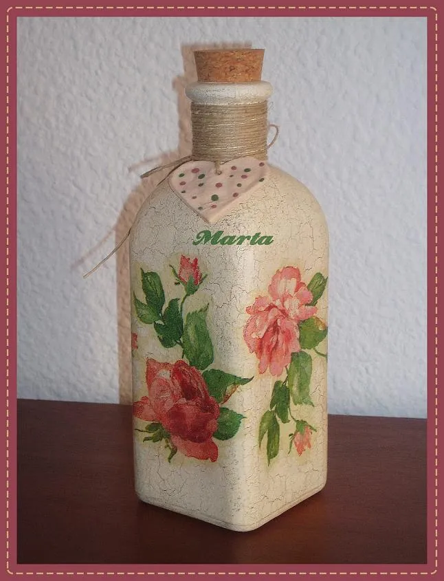 EL RINCON DE MIS AMIGAS: Botella decorada